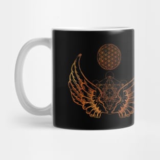 Angel Wings Metatron's Cube Mug